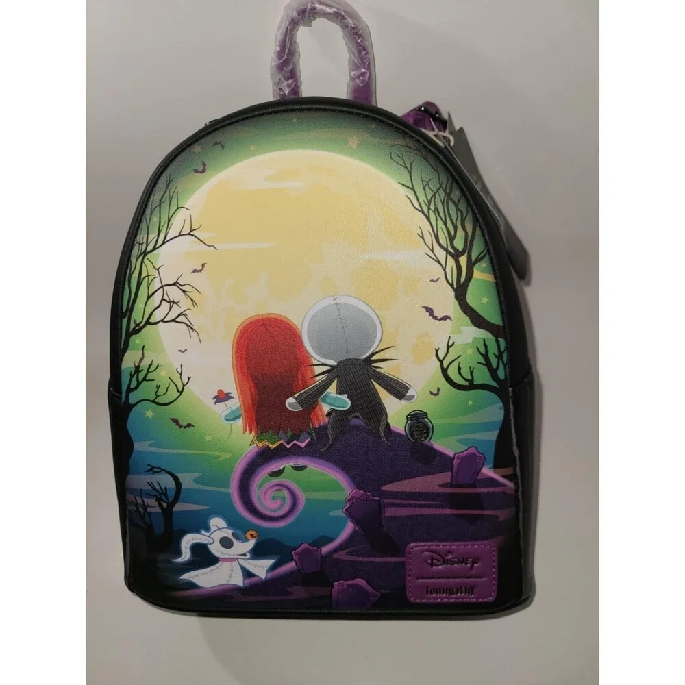 Loungefly Nightmare Before Christmas Jack & Sally Mini Backpack Back To School